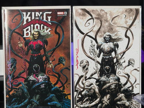 KING IN BLACK #2 JEROME OPENA TRADE/SKETCH/COLOUR VARIANT SET SIGNED W/ COA